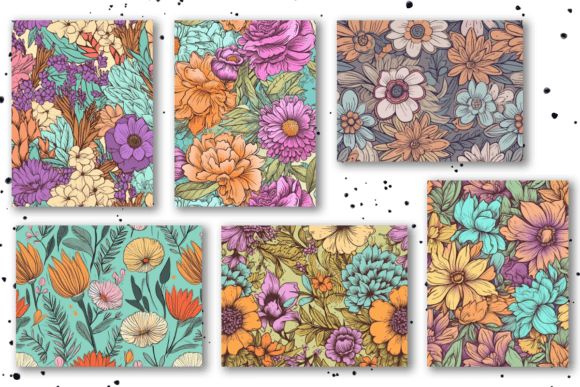 Boho Floral Seamless Surface Patterns – Elegant & Stylish Designs for Creative Projects