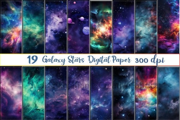 Galaxy Stars Paper – Stunning Space Backgrounds for Crafts & Creative Projects