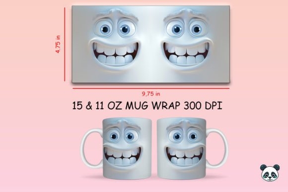 Sarcastic Face 3D Mug Wrap – Fun & Unique Design for Custom Mugs & DIY Projects