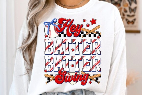 Retro Baseball PNG | Hey Batter Batter | Vintage Game Day Design