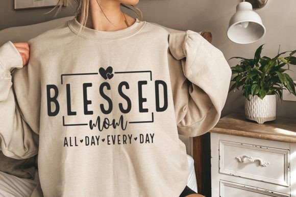 Blessed Mom SVG | Mother's Day SVG | Heartfelt Mom Design