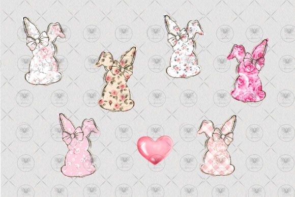 Bunny Floral Bow Easter PNG | Adorable Spring Design