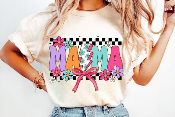 Checkered Mama Coquette PNG | Trendy Mama PNG Design