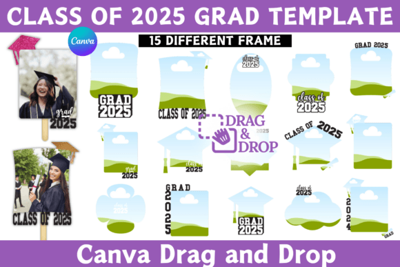 Class of 2025 Graduation Canva Template | Customizable Grad Design