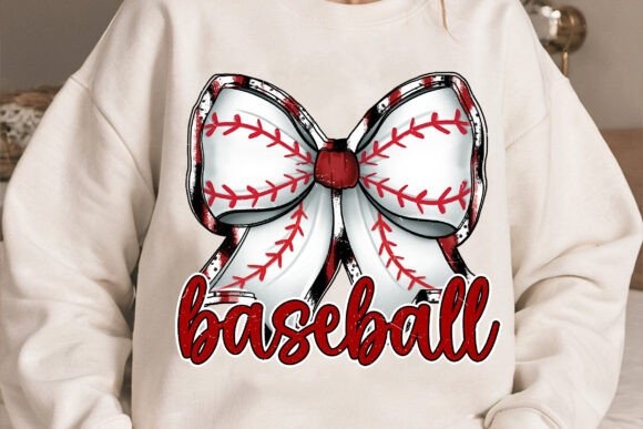 Baseball Bow PNG | Hand-Lettered Sports Design