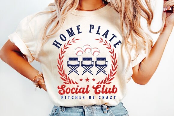 Baseball Home Plate Social Club PNG | Sports-Inspired Club Design for Graphics