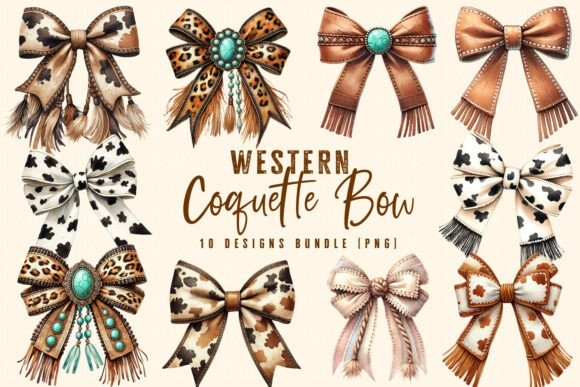 Western Cowgirl Bow Coquette Bundle - Stylish & Trendy Cowgirl Designs