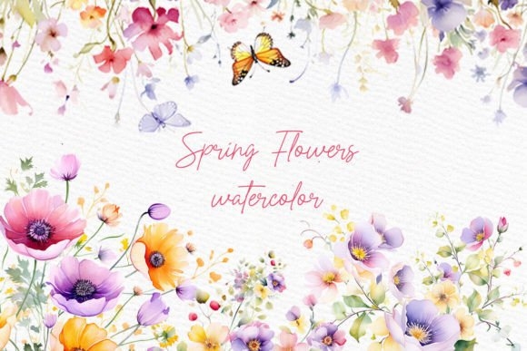 Wild Flowers Clipart - Spring Flowers PNG for Creative Projects