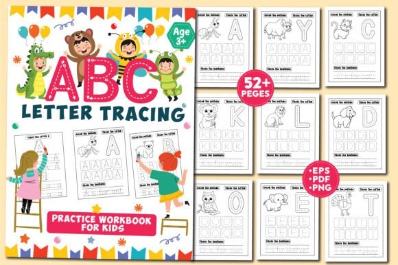 ABC Letter Tracing and Coloring Pages - Fun & Educational Activity Sheets