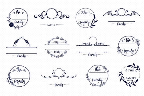 Family Monogram SVG Bundle Vol.2 - Elegant & Customizable Designs