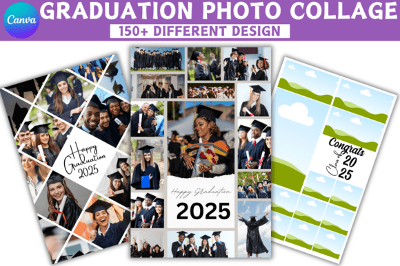 Graduation Photo Collage Canva Template - Elegant & Customizable Design