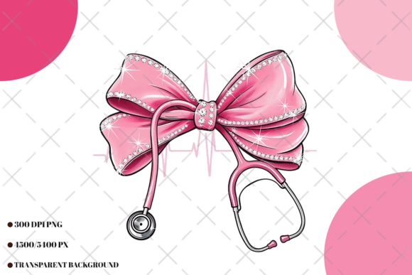 Pink Coquette Bow Nurse Stethoscope - Elegant & Stylish Nurse Design