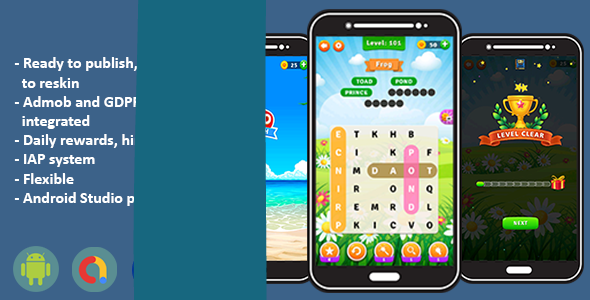 Android Modern Word Search – Sleek and Engaging Puzzle Game