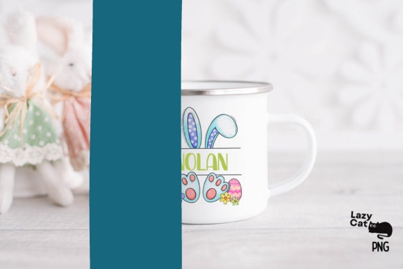 Easter Bunny Split Monogram Sublimation