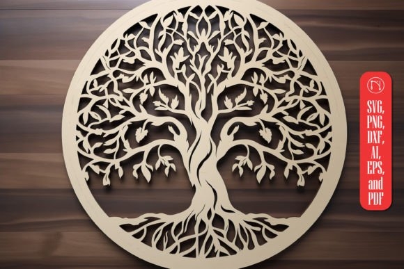 Tree of Life Laser Cut File SVG – Intricate Design for Custom Crafts & Home Decor