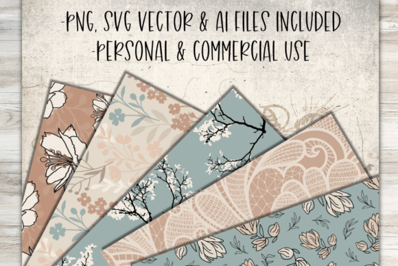 Vintage Romance Seamless Pattern Set – Elegant & Timeless Designs for Crafts & DIY Projects