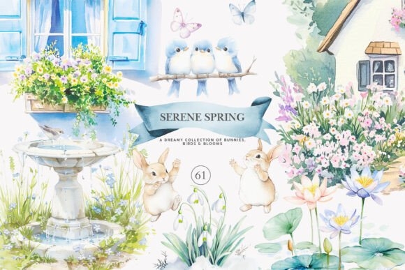 Watercolor Spring Clipart Collection – Fresh & Floral Designs for DIY Crafts & Projects