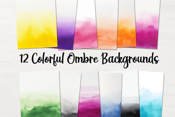 12 Colorful Ombre Backgrounds – Vibrant Gradient Designs for Creative Projects