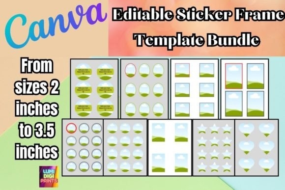 Canva Editable Sticker Templates Bundle – Customizable Designs for Creative Projects