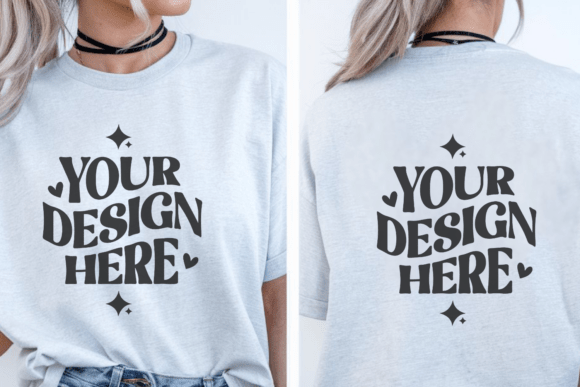 Gildan 5000 T-shirt Front & Back Mockup B – Realistic Mockup for Apparel Designs