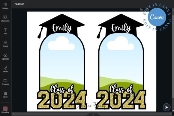 Graduation Paddle Fan Template Bundle – Customizable Templates for Graduation Events