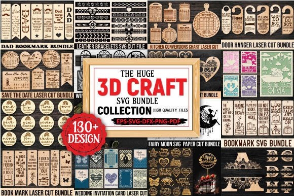 Huge Craft Laser Cut Bundle – Extensive Collection of Precise Laser Cut Designs