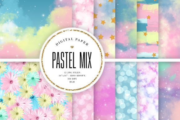 Pastel Mix Backgrounds – Soft and Elegant Gradient Designs for Creative Projects