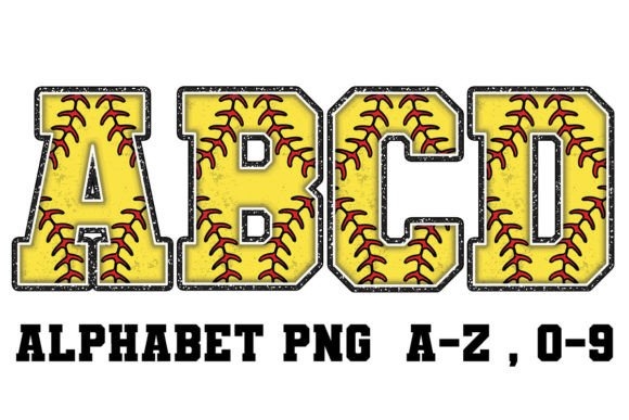 Softball Alphabet Font – Sports-Inspired Lettering for Creative Projects