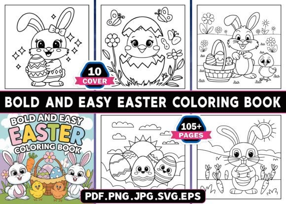 Bold and Easy Easter Coloring Pages for Kids | Fun Holiday Activity