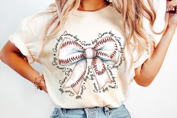 Coquette Baseball Game Day PNG | Chic & Sporty Design