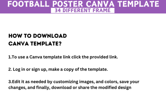 Football Poster Canva Template | Customizable Sports Design