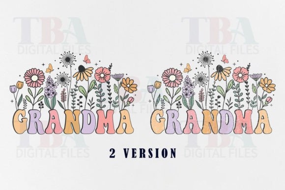 Grandma PNG | Retro Flower Mother's Day Design