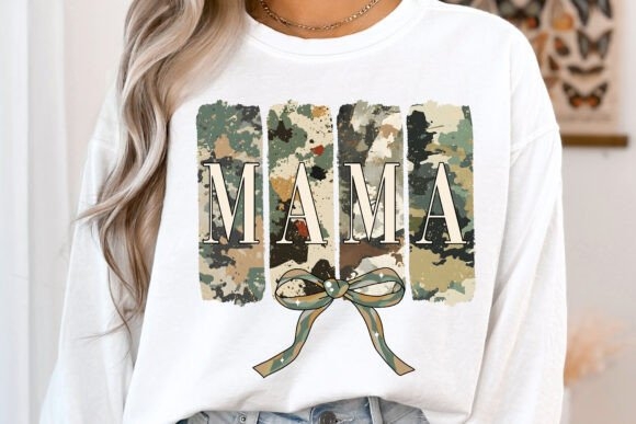 Mama Camouflage Coquette PNG | Trendy Mom Design