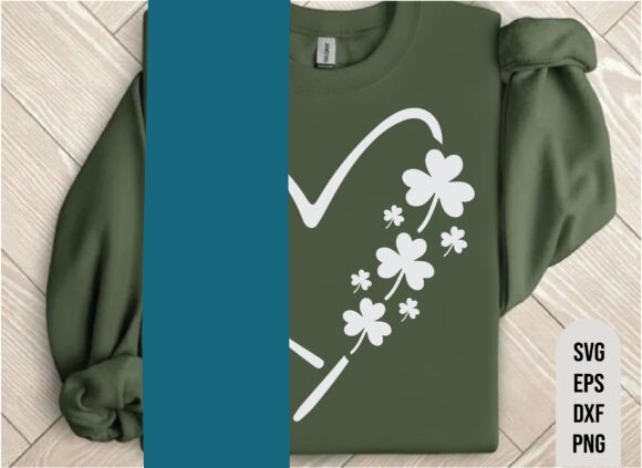 St. Patrick's Day Heart SVG, Clover SVG