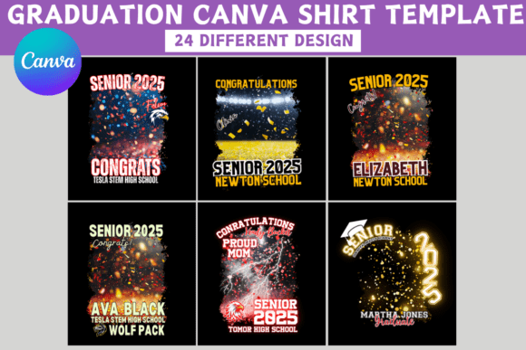 2025 Senior Grad School Canva Template - Customizable Graduation Designs