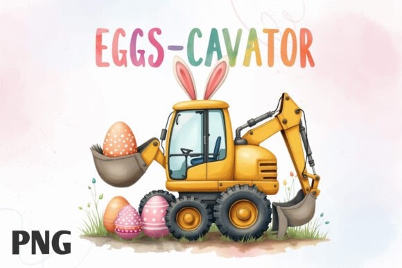 Egg-Cavator Easter PNG & Happy Easter PNG - Fun Easter Designs for Crafts