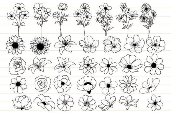 Flowers SVG Bundle - Floral SVG Designs for Crafts and Projects