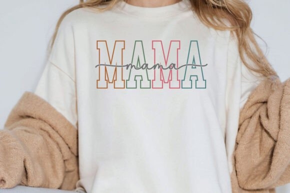 Mama SVG & PNG - Mama Varsity Design for Custom Crafts