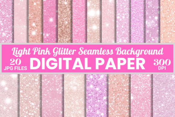 Pastel Pink Glitter Seamless Background - Sparkling Design for Crafts and Projects