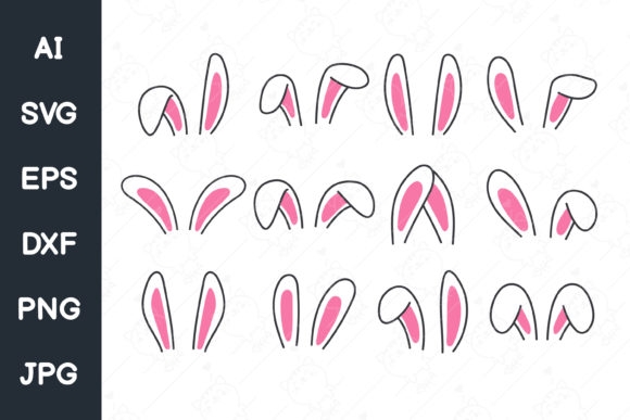 Rabbit Ears Easter Bunny - Cute Easter Bunny Clipart for Crafts