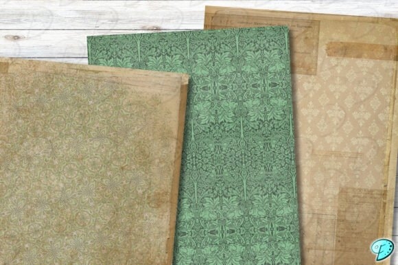 Rustic Sage Printable Papers - Elegant Rustic Designs for Crafts