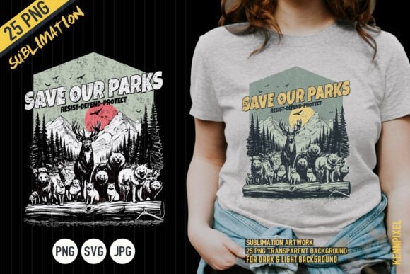 Save Our National Parks Shirt SVG & PNG - Eco-Friendly Designs for Custom Apparel