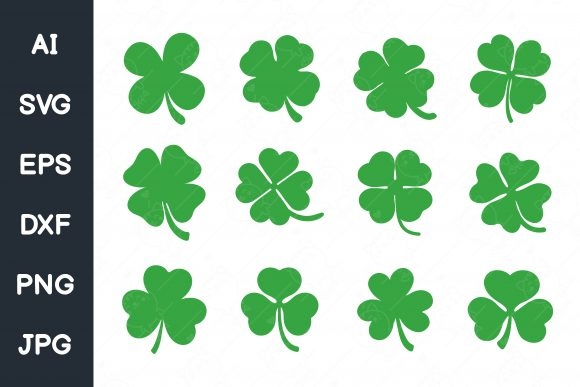 Shamrock St. Patrick's Day Clover - Festive Designs for Crafts and Projects