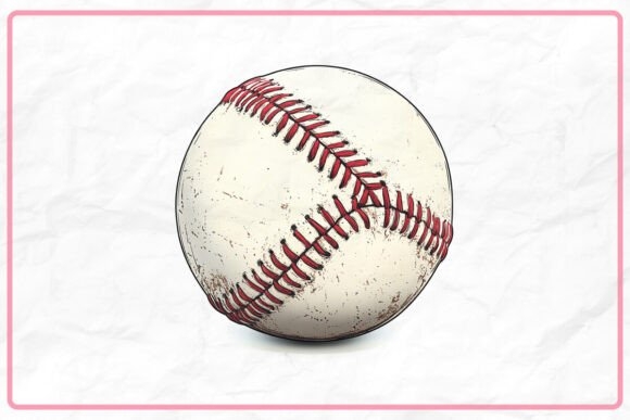 Vintage Baseball Ball Clipart PNG Set - Retro Sports Designs for Crafts