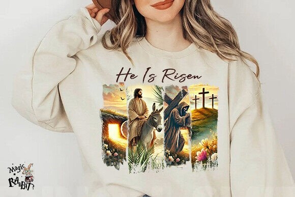 He is Risen PNG | Easter Christian PNG