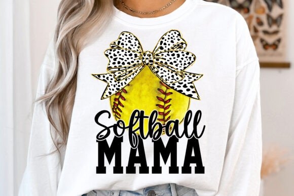 Retro Softball Coquette Bow PNG | Vintage Sporty Chic Design