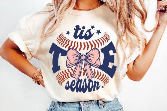 Tis the Season Baseball Coquette PNG | Chic Game Day Design