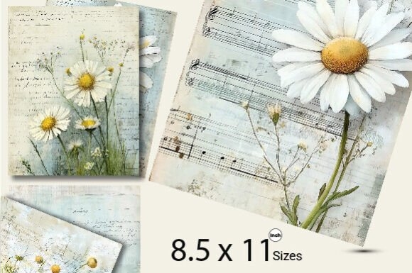 Vintage Daisy Elegance Journal – Beautifully Designed for Creative Writing and Planning