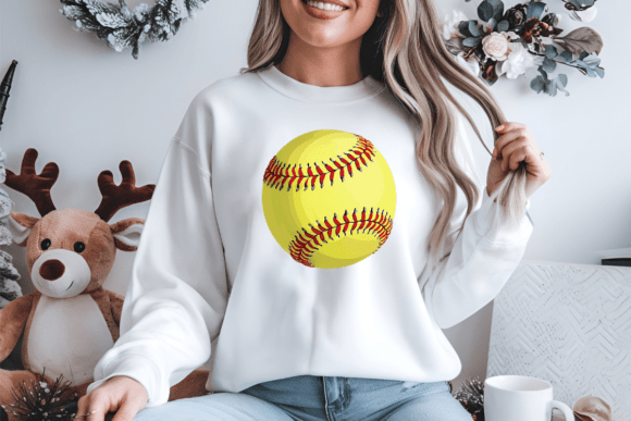 Softball Ball PNG Sublimation | Sports Design for Custom Crafts