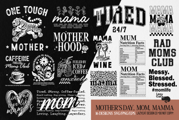 Mother's Day Mama Mom SVG & PNG Bundle – Heartfelt Designs for Custom Gifts